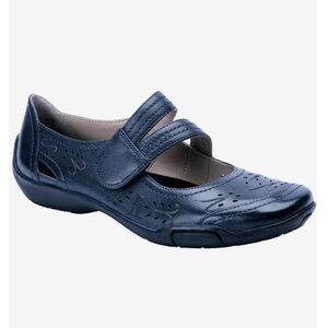 Ros Hommerson‎ Chelsea Shoes Women's 9.5SS Leather Navy Blue Mary Janes